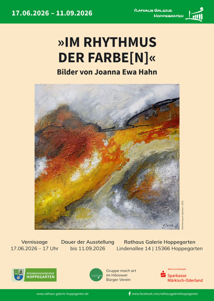 Plakat zur Ausstellung von Joanna Ewa Hahn